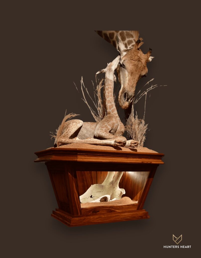 ALT TEXT|Giraffe Floor Pedestal Mount Taxidermy - Premium Edition